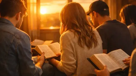 Juventud leyendo la Biblia