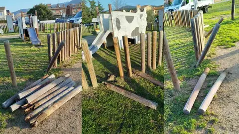 acte de vandalisme al Parc de Ca n'Illa, a la Garriga