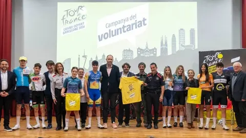 Presentaci&oacute;n la campa&ntilde;a de voluntariado para el Grand D&eacute;part del Tour de Francia 2026. Jordi Romea represent&oacute; a Granollers