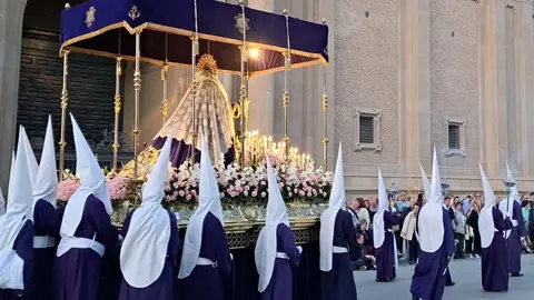 Procesi&oacute;n de Semana Santa en Zaragoza. Foto Ayuntamiento.