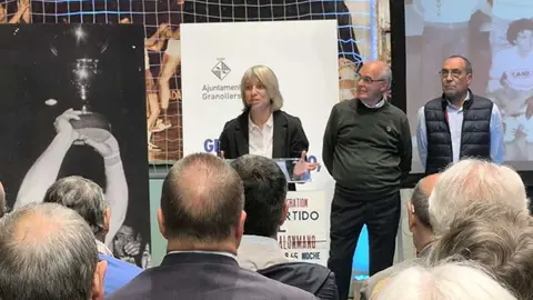 4. Alba Barnusell, l'alcaldessa de Granollers, en un moment de la seva intervenci&oacute;