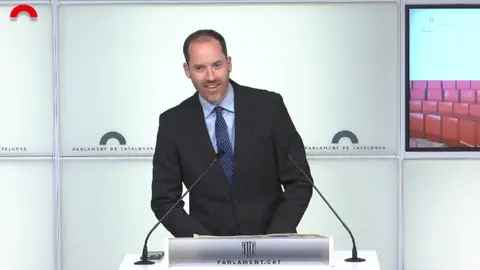 Juan Fern&aacute;ndez, PP, en la sala de prensa del Parlament