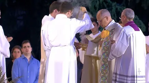El Papa en un momento de la ceremonia