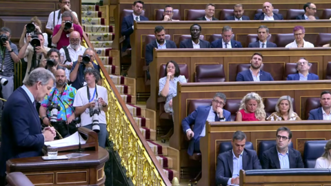 Nu&ntilde;ez Feij&oacute;o en su discurso ante la bancada socialista y el Gobierno