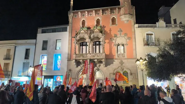 La manifestación del lunes noche ante el Ayuntamiento