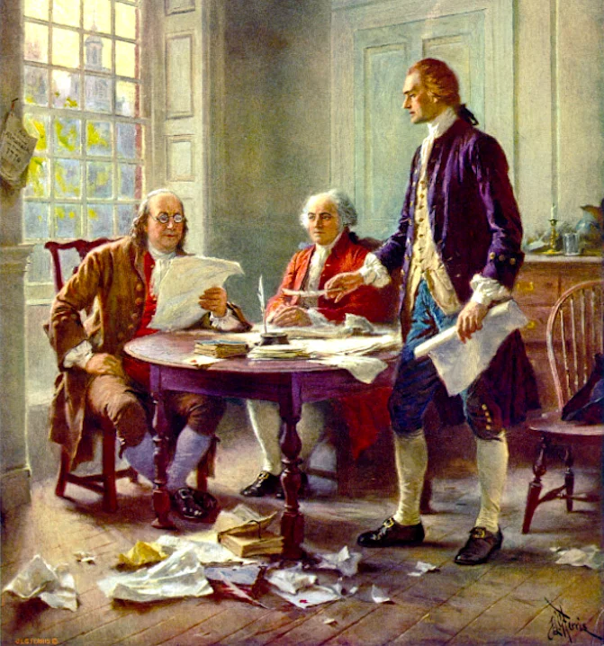 Redacción de la Declaración de Independencia - Jean Leon Gerome Ferris