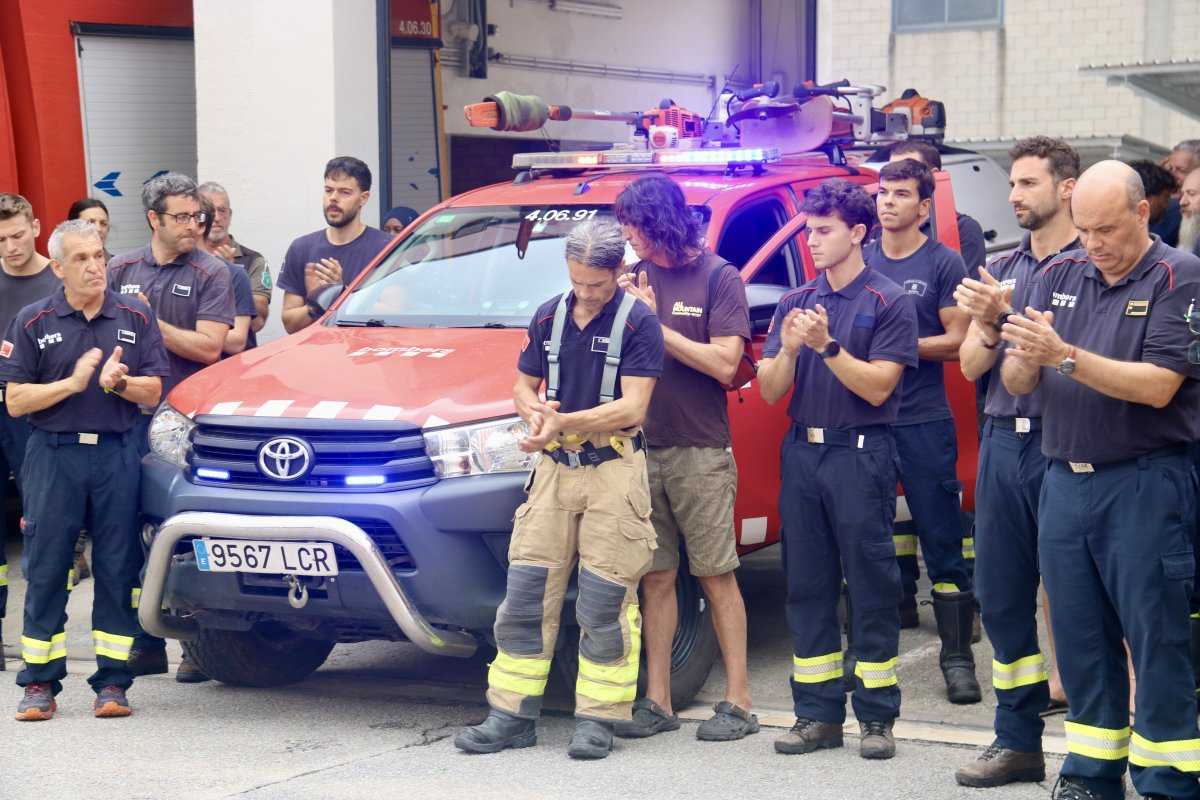 Homenaje al bombero fallecido de Granollers, en Paüls