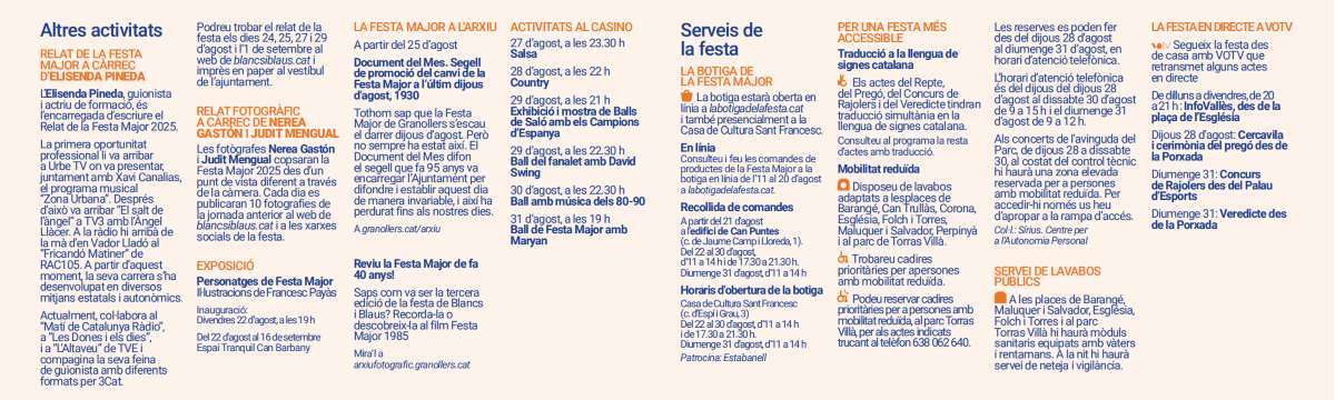 Cartell programa Festa Major de GRanollers 2025_16