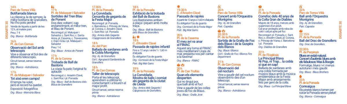 Cartell programa Festa Major de GRanollers 2025_14