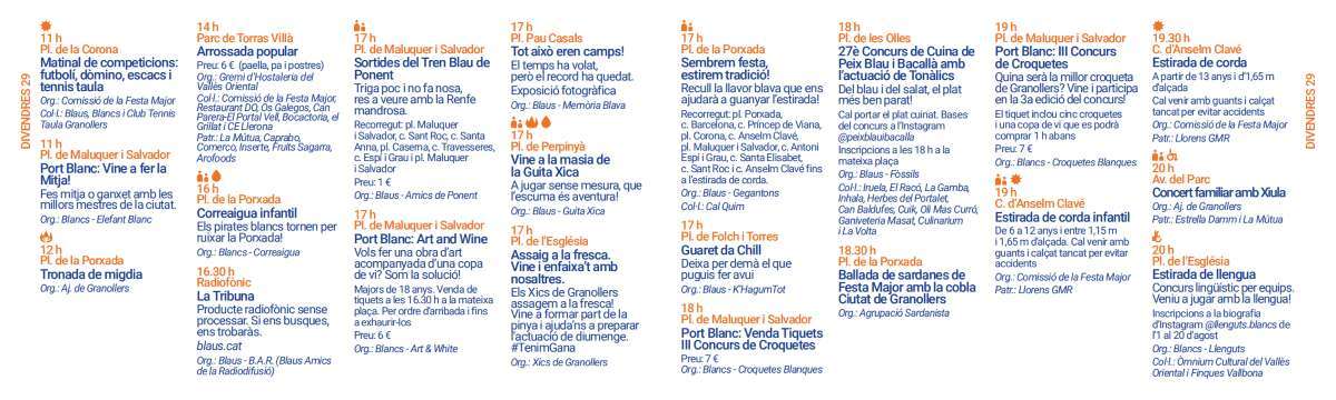 Cartell programa Festa Major de GRanollers 2025_12