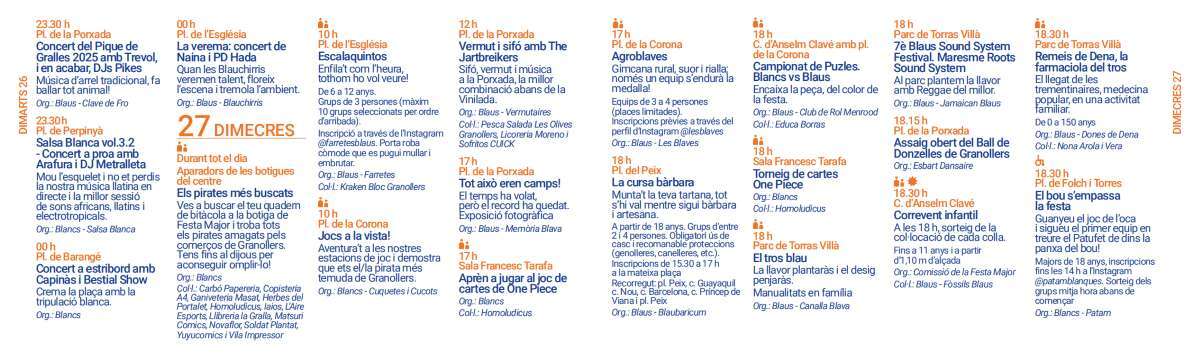 Cartell programa Festa Major de GRanollers 2025_08