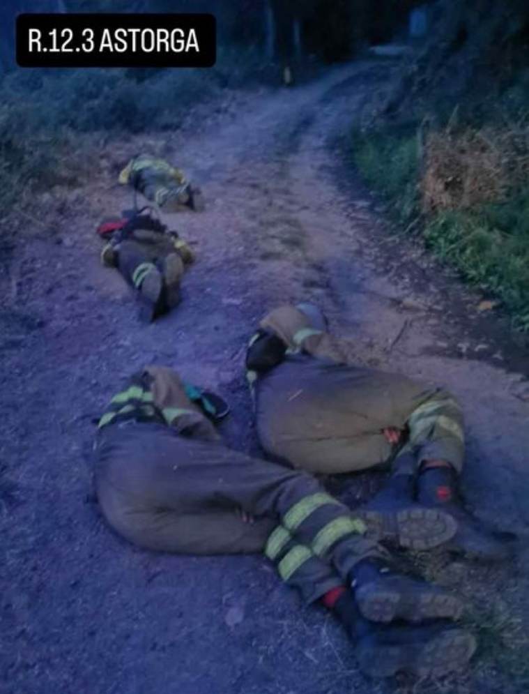Así descansan los bomberos