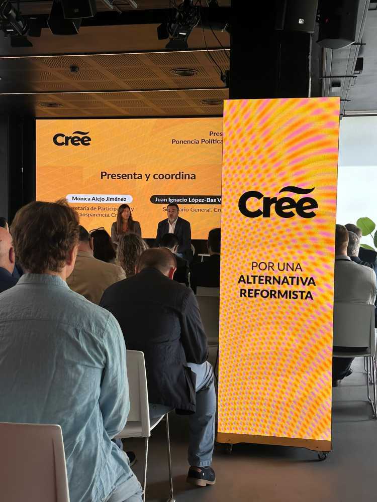 Presentación ponencia política de Cree, con Mónica Alejo y Juan Ignacio López-Bas