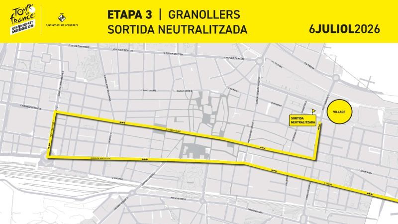 planol recorregut Tour 2026 per Granollers