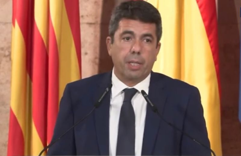 Carlos Mazón en su comparecencia ante la prensa