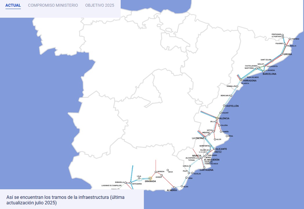 Situación del corredor del Mediterráneo a julio 25