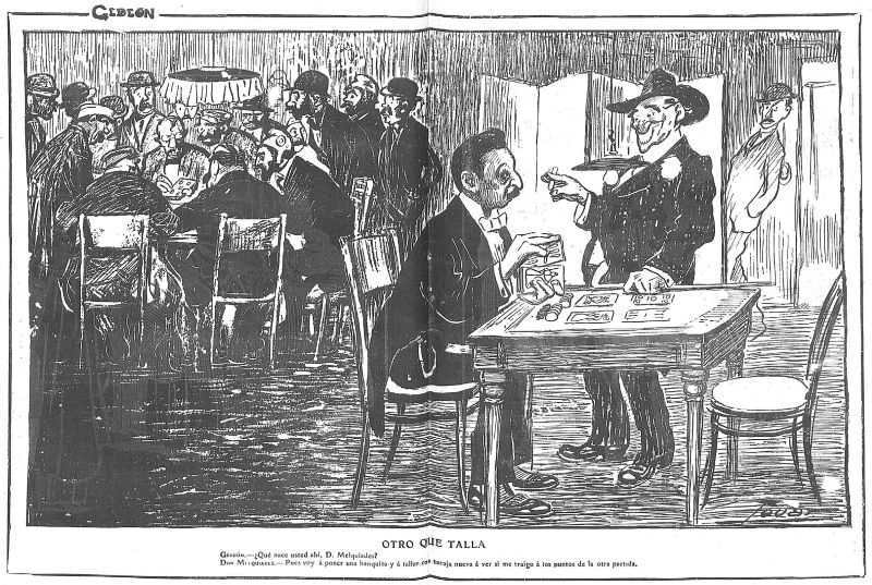 En 1912 no existían memes pero si viñetas llenas de ingenio y humor acerca de don Melquíades, como esta.