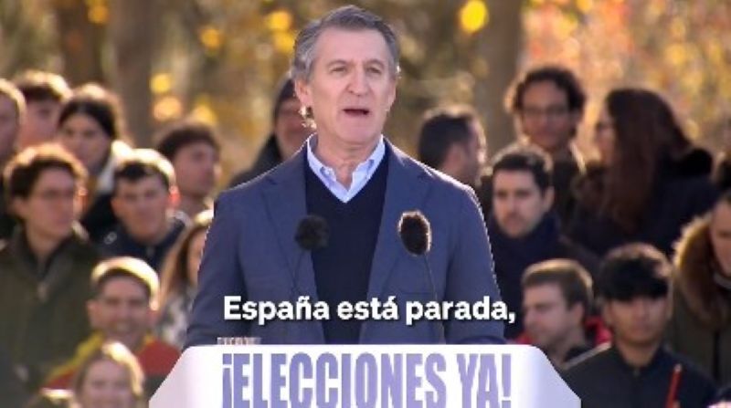 Feijóo en la manifestación de hoy en Madrid