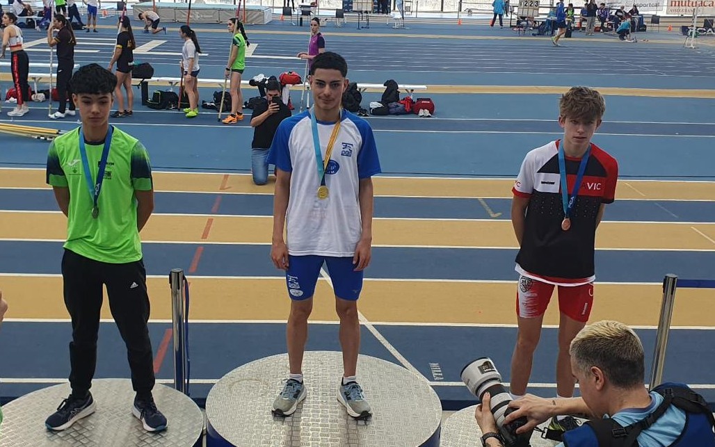 Marcel Samsó, del Club Atlètic Granollers, al podi