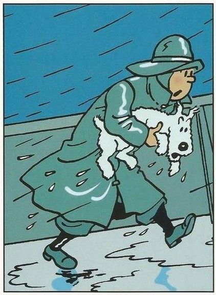 Tintín junto a su inseparable Milú 2