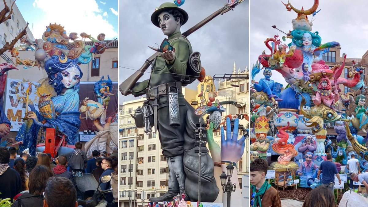 3 Fallas del centro de Valencia. Fotos Maria José Tello