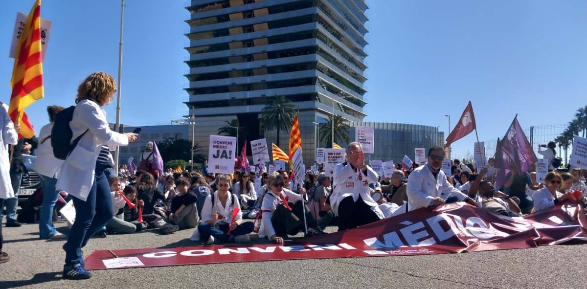 Manifestacio sanitaris a Barcelona