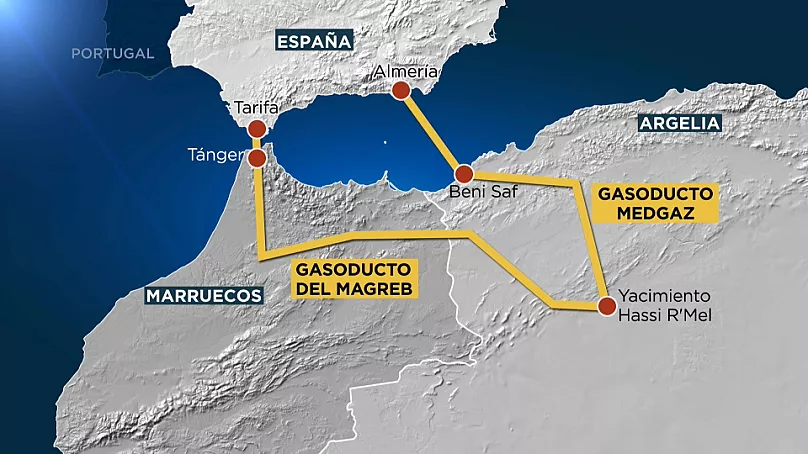 España recibe a través de dos gaseoductos directamente gas desde Argelia