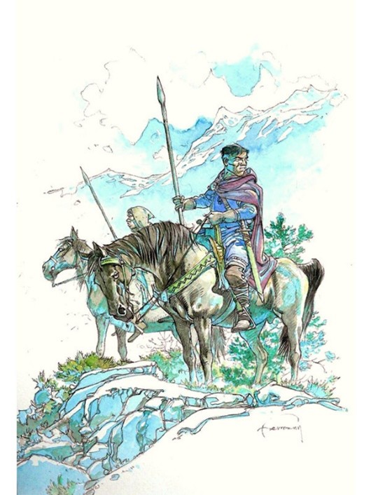 El caballero Aymar de Bois-Maury y su escudero Oliver