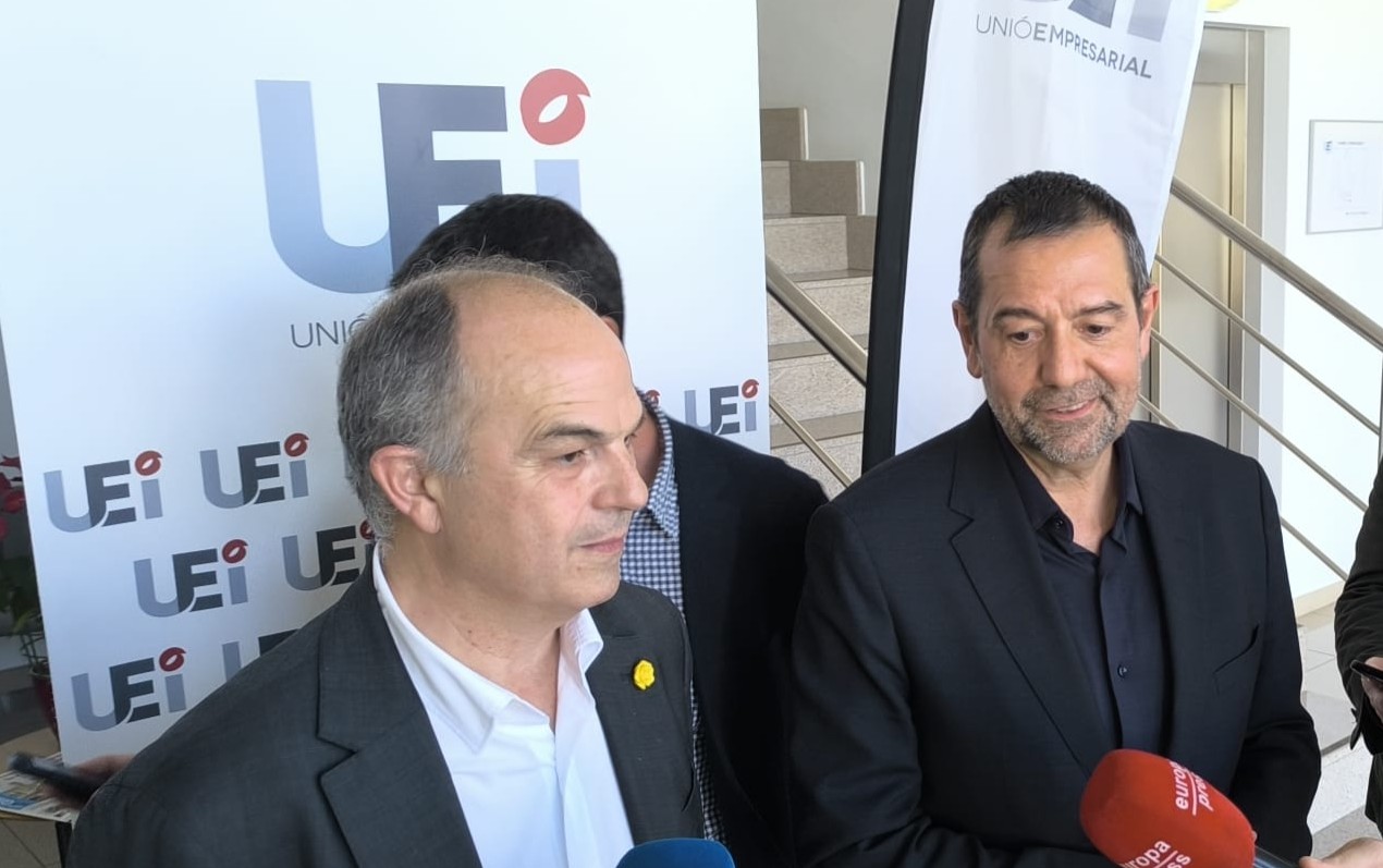 Jordi Turull, en un momento de la rueda de prensa en Granollers