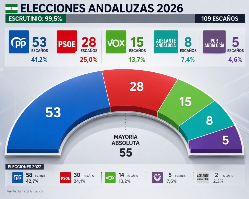 Resultado Elecciones Andalucía 2026