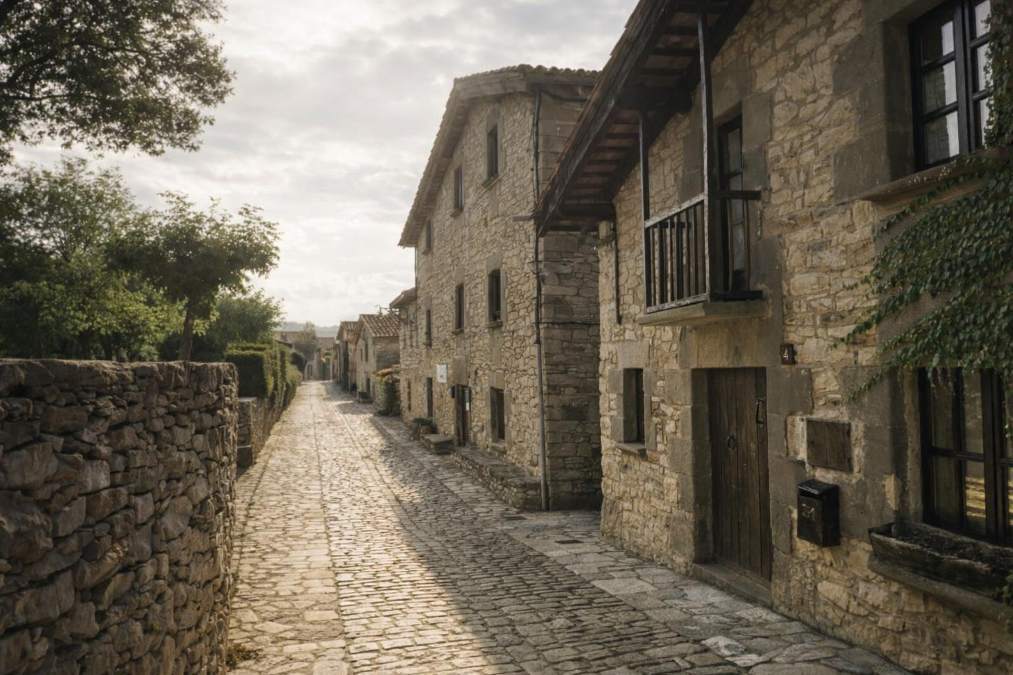 Castellfollit y sus calles tranquilas y bucólicas